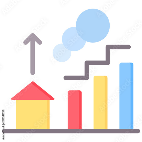 Real Estate Bubble Flat Icon