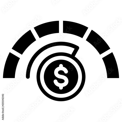 Credit Rating Glyph Icon
