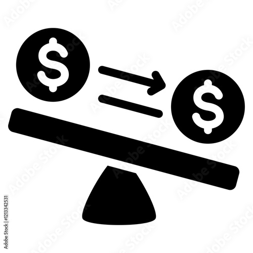 Liquidity Crisis Glyph Icon