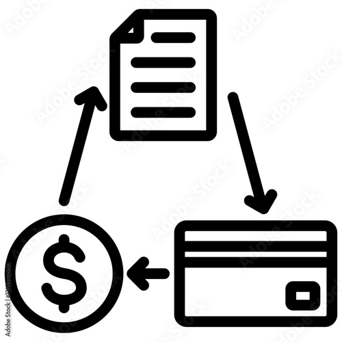 Credit Crunch Outline Icon