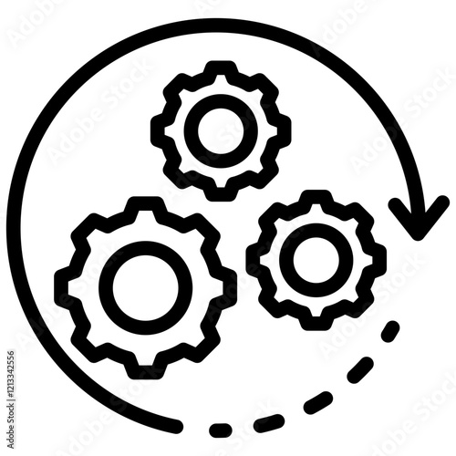 Processing Outline Icon