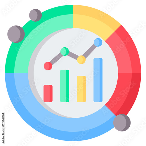 Data Driven Flat Icon
