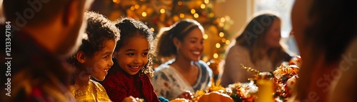Two Children Smiling at a Festive Gathering