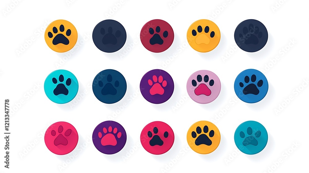 Dog paw print icon isolated on white background simple design vector Dog paw print icon isolated on white background simple design vector