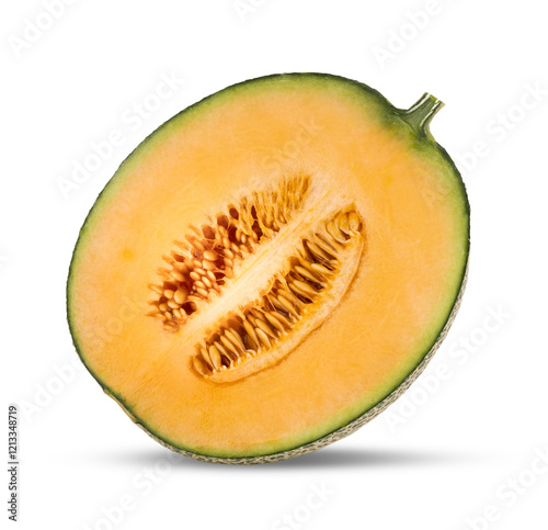 cantaloupe melon on transparent png