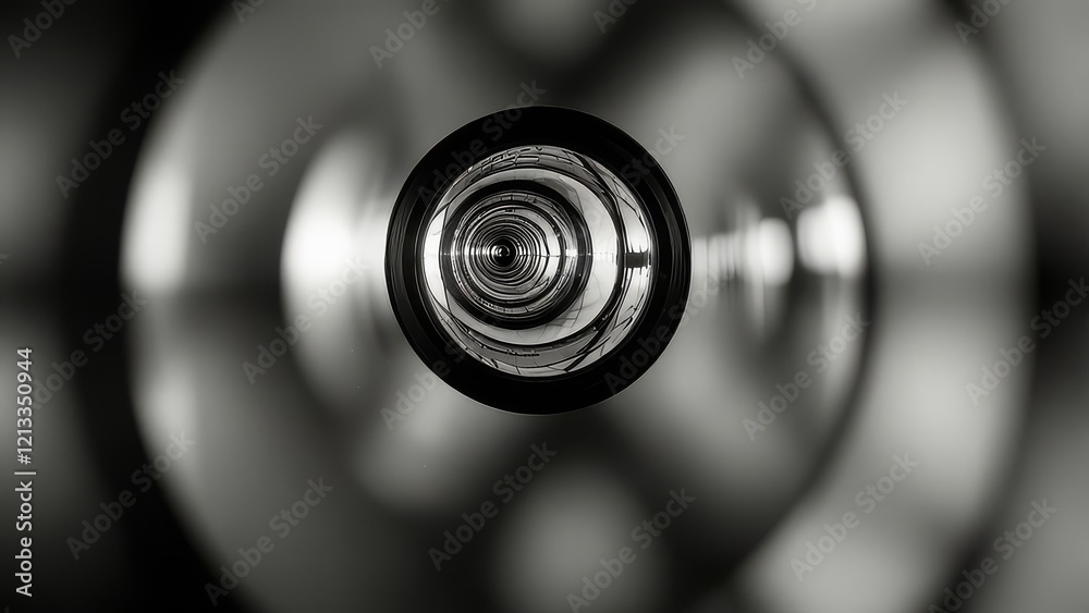 a distorted lens that only shows us what stands out the most, black and white background a distorted lens that only shows us what stands out the most, black and white background