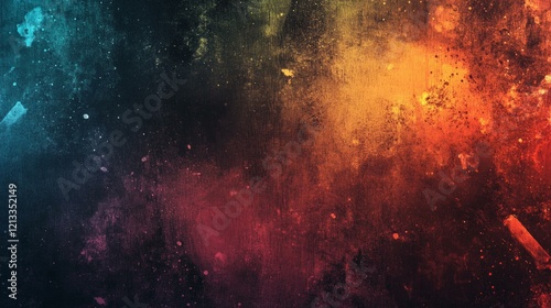 Cosmic nebula texture with vibrant colors and dark contrasts photo