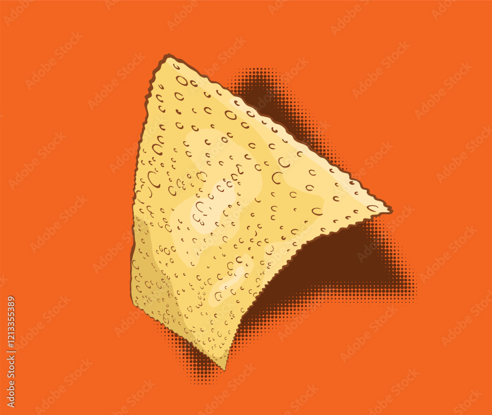Delicious pastel floating on vibrant orange background Delicious pastel floating on vibrant orange background