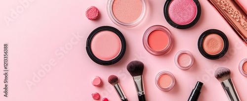 Pastel Pink Makeup Collection: Blush, Brushes & Beauty photo