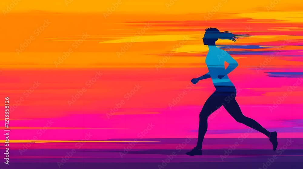 Running Towards Vibrancy: Abstract Representation of Cardio Exercises in Bold Colors and Motion. Low-Impact, High-Intensity Cardio Workout Concept Running Towards Vibrancy: Abstract Representation of Cardio Exercises in Bold Colors and Motion. Low-Impact, High-Intensity Cardio Workout Concept