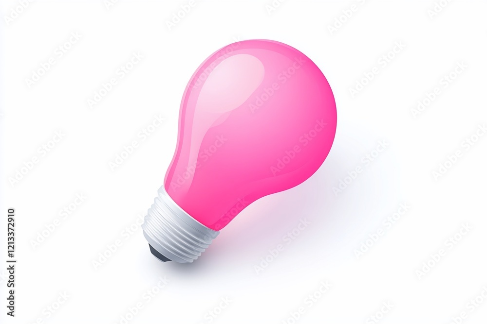 Pink lightbulb isolated on white background. (1) Pink lightbulb isolated on white background. (1)