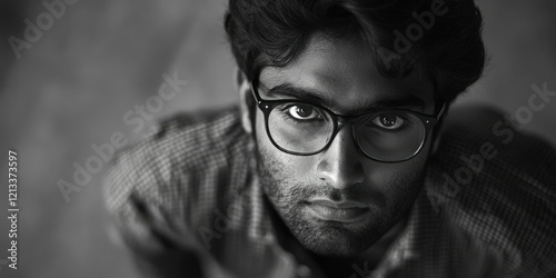 Vintage Portrait of a Man in Glasses