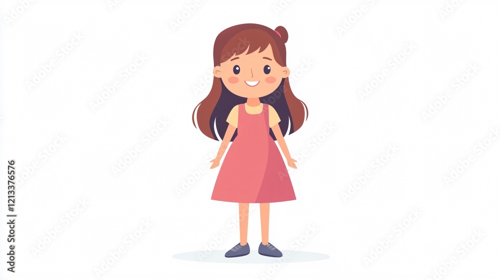 Charming Little Girl in Centered Wide-Angle Shot - Professional Portrait Photography Charming Little Girl in Centered Wide-Angle Shot - Professional Portrait Photography