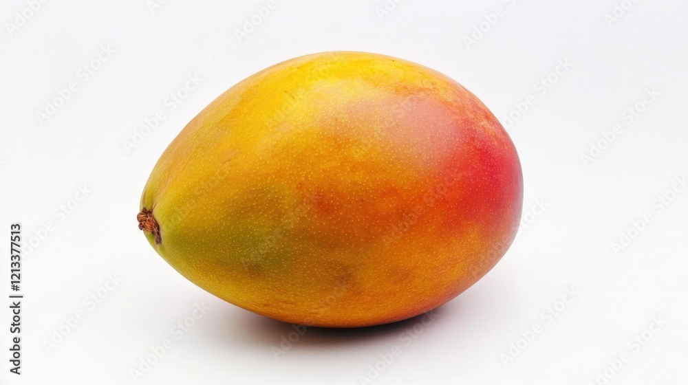 A ripe mango with its smooth, oval shape and rich yellow-orange color, Each mango’s vibrant color and subtle imperfections captured with precision A ripe mango with its smooth, oval shape and rich yellow-orange color, Each mango’s vibrant color and subtle imperfections captured with precision