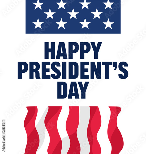 happy presidents day united states with american flag