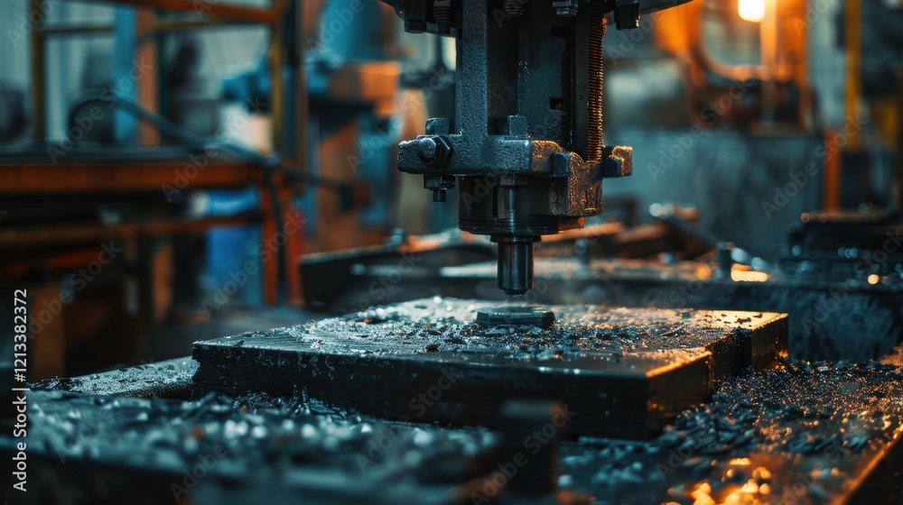 Industrial Press: A large, robust machine used in manufacturing to shape or compress materials, using heavy mechanical components to apply significant force.
Industrial Press: A large, robust machine used in manufacturing to shape or compress materials, using heavy mechanical components to apply significant force.