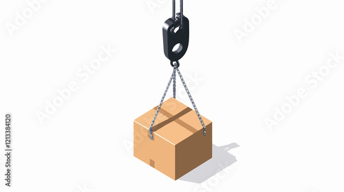 Crane Hook for Box Package and Delivery Service, Wide View