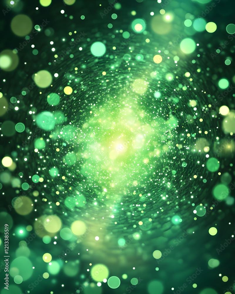 Abstract Green and Yellow Bokeh Vortex Abstract Green and Yellow Bokeh Vortex