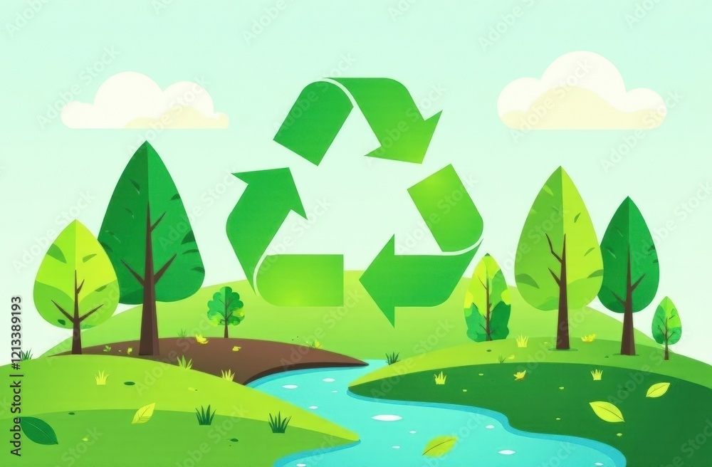 Naklejka premium Waste water industry.