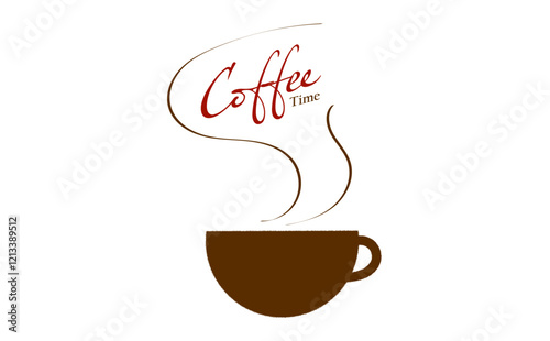 コーヒーが入ったコーヒーカップのイラストと、コーヒーをゆっくり楽しむ、Coffee Time（コーヒー時間）をイメージしたロゴマーク
