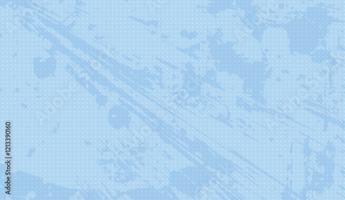 Light Blue Abstract Grunge Texture with Halftone Dot Overlay and Distressed Brushstrokes Creates a Modern Minimalist Background