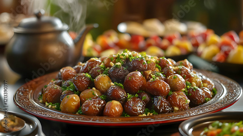 Photo - Delicious Dates with Nuts and Herbs - Middle Eastern Cuisine photo