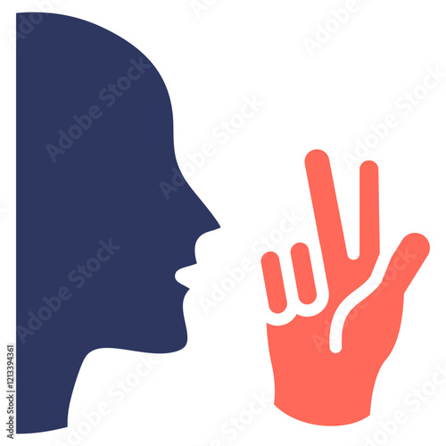 Non Verbal glyph color icon