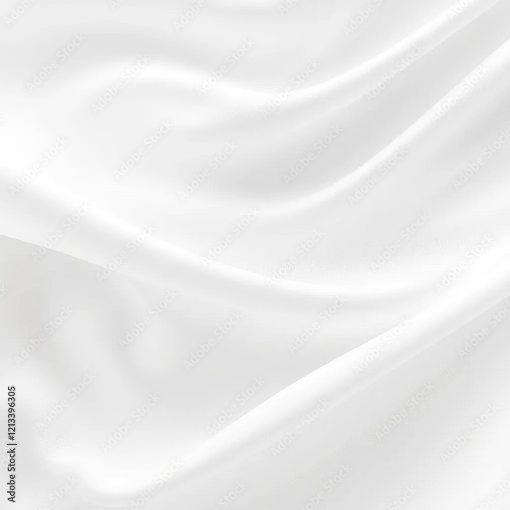 Fototapeta premium minimalist composition of flowing white fabric