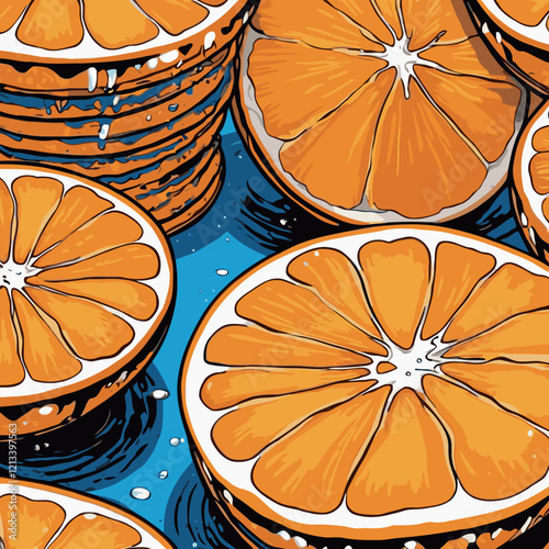 orange flavored syrup vector for graphic design needs