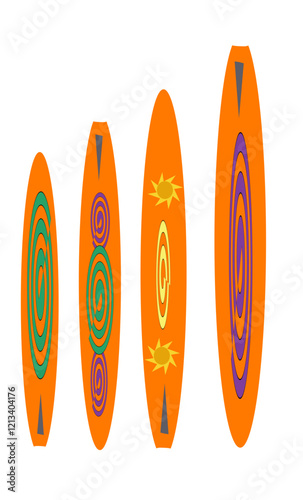 surf board vector illustration