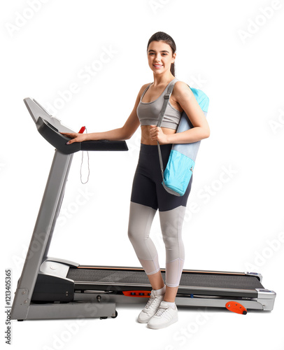 Sporty young woman with tre...