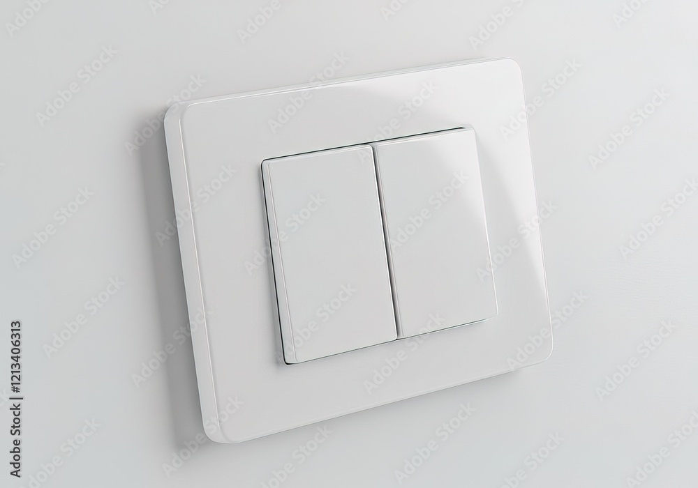 A white switch with two white buttons on it AI generated A white switch with two white buttons on it AI generated