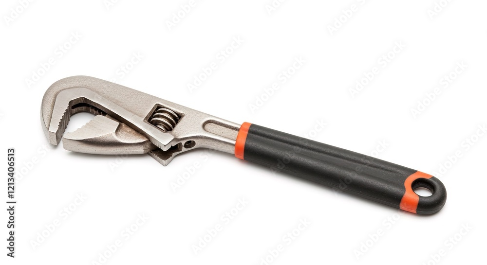 A black and orange pliers with a silver handle AI generated A black and orange pliers with a silver handle AI generated