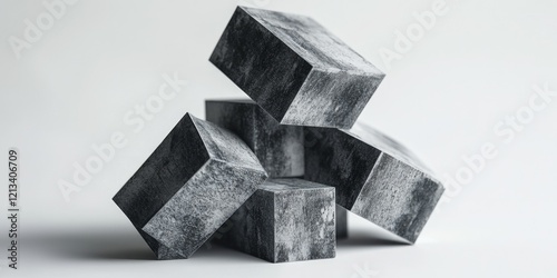 Obraz na płótnie Geometric Metal Cube Set