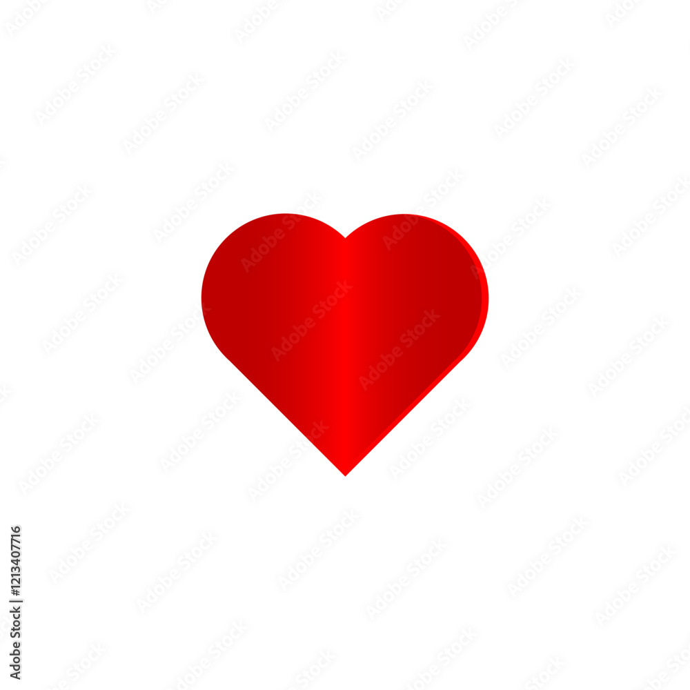 3d shiny red heart vector icon isolated 3d shiny red heart vector icon isolated