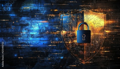 An abstract representation of a padlock that stands for privacy and data protection.