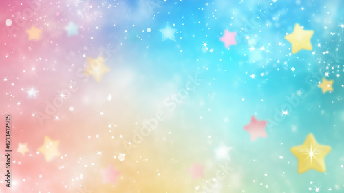 Fundo com estrelas coloridas para Carnaval