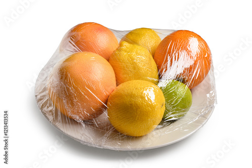 Plastic food wrap with diff...