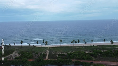 images of the beautiful beaches of arembepe camaçari bahia photo