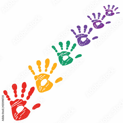 hand prints on white