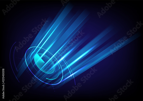 Abstract background with light futuristic hud