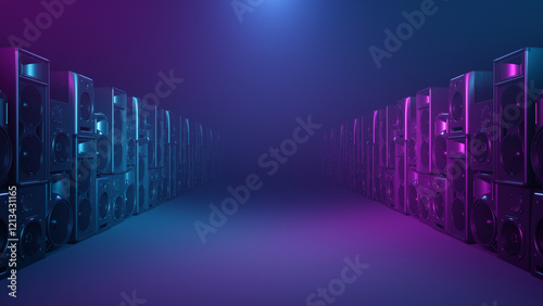 acoustic systems in ultraviolet light in fog