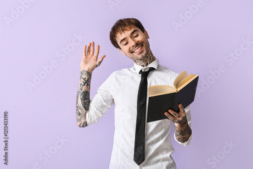 Happy young man in shirt re...