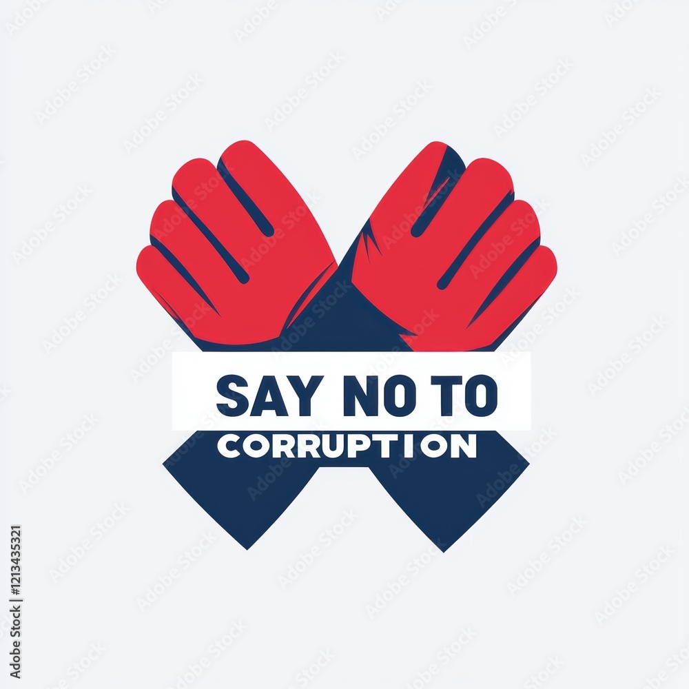 Say no to corruption abstract logo design for awareness campaign Say no to corruption abstract logo design for awareness campaign