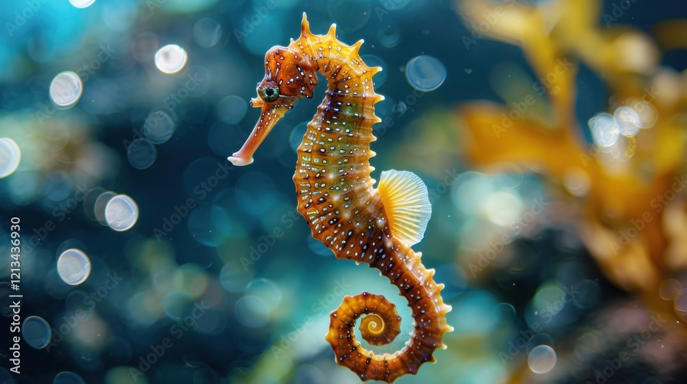 Graceful seahorse in its natural habitat, AI generated image Graceful seahorse in its natural habitat, AI generated image