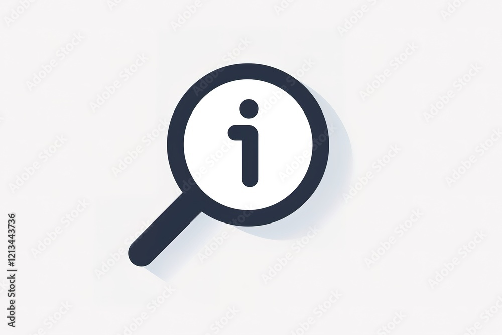 Information search concept; magnifying glass icon. Information search concept; magnifying glass icon.