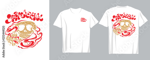 High-quality weed-smoking vector art crafted for urban and youthful clothing styles. Perfect for merchandise or personal projects