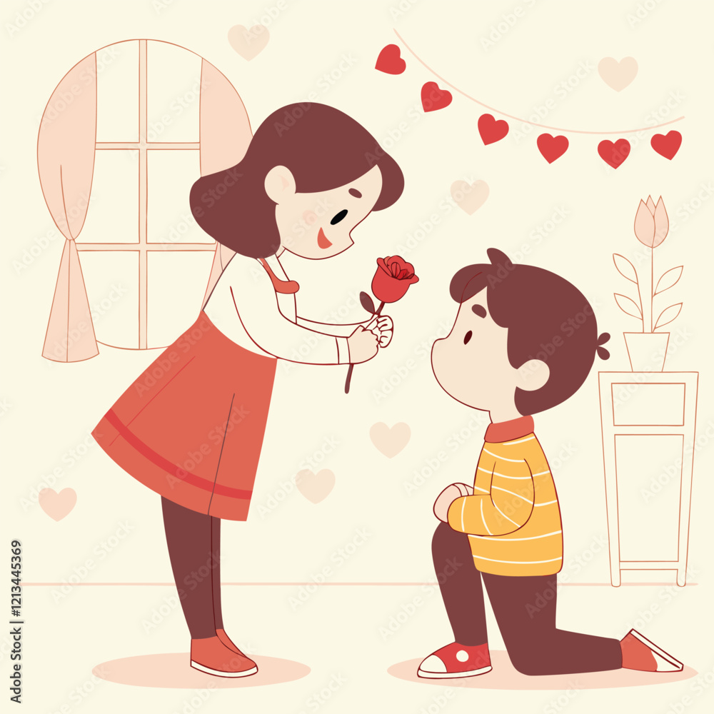 Valentines day holiday getting card with heart Valentines day holiday getting card with heart