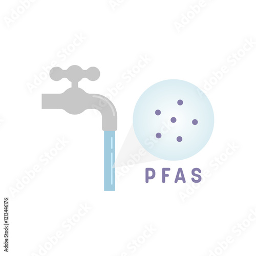 PFAS(ペルフルオロアルキル化合物及びポリフルオロアルキル化合物)のイメージ
