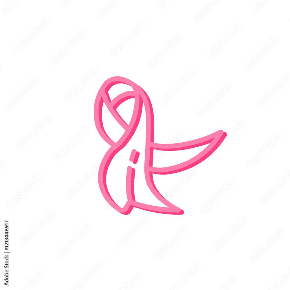 Obraz premium cancer ribbon design vector